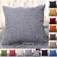 READY STOCK 40x40 45x45 50x50 55x55 cm Large Linen Plain Cushion Cover Throw Pillow Case Home Sofa D