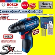 COMBO Bosch GSR120-LI Cordless Drill/Driver,5Pcs HSS Metal Drill Bit,**SOLO or Battery & Charger Set