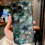 1 ชิ้น เคสโทรศัพท์ TPU กันกระแทก ลายผีเสื้อเรียบง่าย สัมผัสสบายตา สำหรับ IPhone 17/11, 16 Pro Max, 1