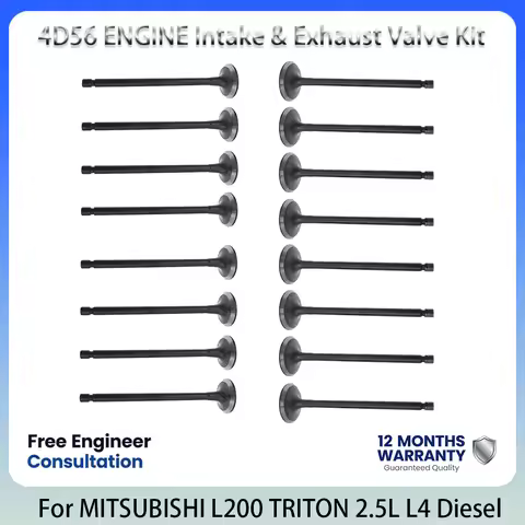 4D56 ENGINE Intake & Exhaust Valve Kit For MITSUBISHI L200 TRITON PAJERO SPORT 2.5L 2.5 L T L4 Diese
