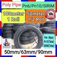 Poly Pipe(50meterX1Roll) Pn6,Pn10,Sirim 50mm/63mm/90mm (PPO)
