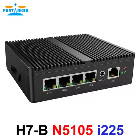 Partaker Mini PC N5105 N150 J4125 J6413 Soft Router 4 Intel i226 2.5G LAN pfSense Firewall Appliance