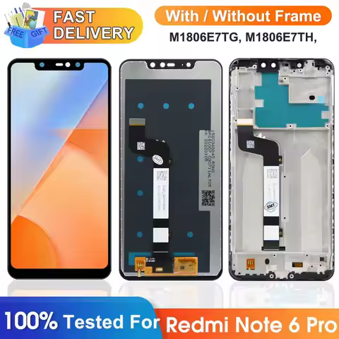 6.26" for Xiaomi Redmi Note 6 Pro M1806E7TG LCD Display Digital Touch Screen with Frame for Redmi No