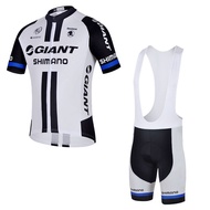 GIANT Mens Pro Cycling Jersey Set Short Sleeve Mountain Bike Clothes Quick Dry Outdoor Clothes