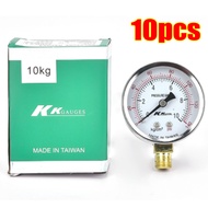 เกจวัดแรงดัน เกจวัดแรงดันลม เกจวัดแรงดันน้ำ (Pressure Gauge) หน้าปัด 2.5 (63mm.) เกลียวออกล่าง 1/4 ข