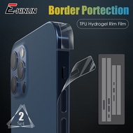 （New accessory products）ฟิล์มด้านข้างชัดด้านสติกเกอร์คาร์บอนไฟเบอร์สำหรับ iPhone 14 13 12 Pro Max กรอบป้องกัน Hydrogel Mini