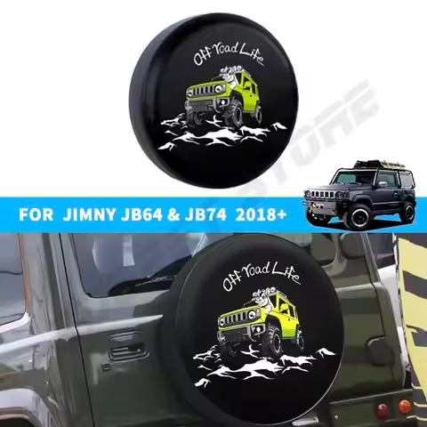 Jimny 15 Inches Spare Tire Cover for Suzuki Jimny JB64 JB74 JB64W JB74W JC74 Back Wheel Cover Bag Pr