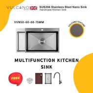 [READY STOCK] SUS 304 VULCANO MULTIFUNCTION KITCHEN SINK - VOLCANO - VVN 50 SERIES
