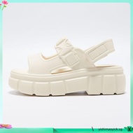 【New Arrival】UTUNE Womens Sandals Two Strip Sandal Casual Soft Thick Sole Non-Slip Flat Beach Shoes