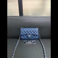 Chanel classic flap Mini 湖水藍cf大mini
