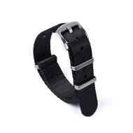 Premium Quality Herringbone 20mm 22mm Seatbelt Nylon Nato Watch Strap Band For James Bond Military S