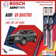 [BOSCH Official] BOSCH AEROTWIN PLUS Wiper Blade Front 20+24 Push3 Arm For AUDI Q5 year 2008-2016