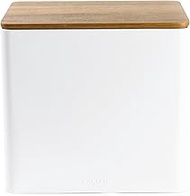 SALTER BW12899WEU7 Toronto Bread Bin - Acacia Wood Lid, Powder Coated Finish, Easy Clean, Bread, Bag