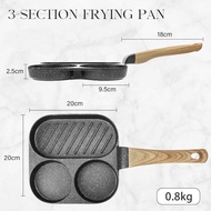 GIPP Non-Stick Pan Kawali Cooking 4 Hole Omelet Egg Hamburger 18CM