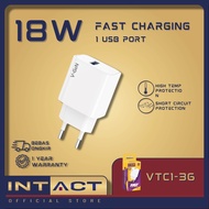 V-GeN VTC1-36 Fast Charging QC3.0 Travel Charger 18W Charger Adapter