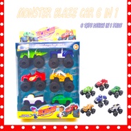 [BABY BUG] Monster Blaze Car Kid Toy Car 1 SET (WHOLE SET 6 CARS) Monster Blaze Cartoon Monster Blaz