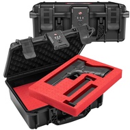 Gun Safe Case for Pistol, TSA Combination Lockable Pistol Case Hard Shell Waterproof & Shock Proof, 