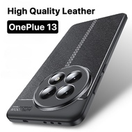 OnePlus 13 Case 12 12R Leather Casing  Soft TPU Shockproof Full Protect Camera Smooth Slim Shock Pro