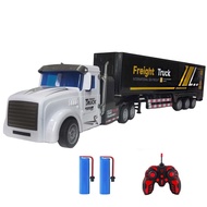 RC Semi Truck Toy for Kids - 1:32 Remote Control Carrier Van Transport Car, 17.3" Freight Container 