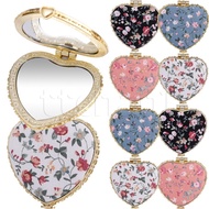 Heart Shaped Folding Double-sided Mirror - Portable, Durable, and Simple - Handheld Makeup Tool - fo