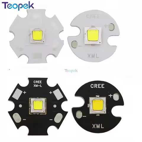 XML2 LED T6 10W WHITE Neutral White Warm White High Power LED Emitter With 16mm 20mm PCB For Flashli