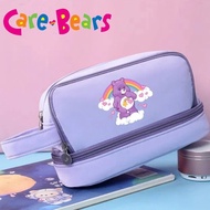 Care bears large capacity pencil case with double-layer stationery storage for student stationery gi