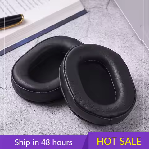 Replacement Sheepskin Leather Foam Ear Pads Cushions for Audio-Technica ATH-MSR7 ATH-M50x for SONY M