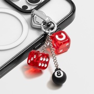 Street Wear Same Style C Lucky Dice Mobile Phone Pendant Phone Case Bag Pendant Jewelry Accessories