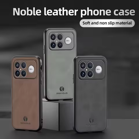 Matte Plain Leather Case For Poco F8 Ultra f8 pro POCO F7 Ultra F7 X7 Pro x6 C85 C75 C71 Built-in Me