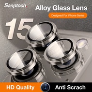 1 Set / Sanptoch Metal Alloy Camera Lens Protector For iPhone 11 / 12 / 13 / 14 / 15 Pro Max Plus Mini HD Tempered Glass Film