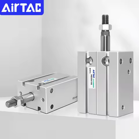 Airtac MD Mini Cylinder Double Acting Pneumatic Air Cylinder Compact Structure Small Air Cylinder Fo