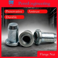 PEM Carbon Steel Flange Nut Screws Fasteners B-032-2ZI/B-M5-1ZI 100PCS