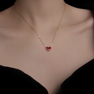 [ Bayar Ditempat ] Kalung Wanita Titanium / Kalung Wanita Liontin Love Delima / Kalung Titanium Wani