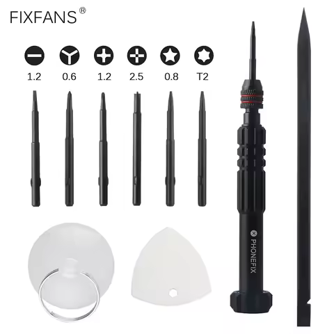 Cell Phone Repair Tool Kit, 6 in 1 Magnetic Screwdriver 0.6 Y000 P2 Pentalobe T2 Torx PH0000 Phillip