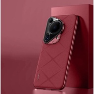 [Jlk] họa tiết lưới Ốp da cho Huawei Pura 70 Ultra P70 mạ PC bảo vệ máy ảnh Vỏ điện thoại cho Huawei