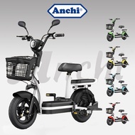 ANCHI จักรยานไฟฟ้า Electric Bike รถไฟฟ้า ผู้ใหญ่ ขับได้46กิโลเมตร จักรยาน สกูตเตอร์ไฟฟ้า รถ มอเตอร์ไซค์ แบตเตอรี่แบบถอดได้ เขียว One