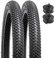2 Pack 18" MTB Bike Tires 18 x 1.95/50-355/ Plus 2 Pack Mountain Bike Tubes 18x1.75/2.125 AV 32mm Sc