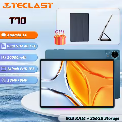 Teclast T70 Tablet MTK Helio G99 Android 14 8GB RAM 256GB ROM 14" 1920x1200 Display 13MP+8MP 4G LTE 