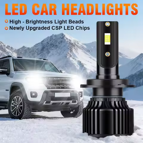 2PCS H7 Car LED Headlight Canbus Led High/Low Beam Bult in Driver High Quality 3570 CSP Chips With C