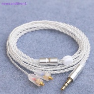 newsandthen1 HiFi Earphone Upgrade Cable MMCX 3.5mm 1.2m Silver Plated Cable For IE200/IE300/IE600/I