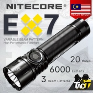 NITECORE EX7 - 6000 Lumen High Performance Rechargeable Flashlight - ORIGINAL - Ready Stock in MALAY