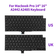 New Laptop US UK Replacement Keyboard For Macbook Pro 14" 16" A2442 A2485 Keyboard 2021 Year