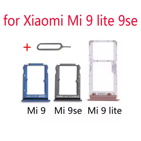 SIM Card Tray Adapter For Xiaomi Mi 9 Lite se 9se 9lite Mobile Phone Housing New Chip Micro SD SIM C