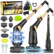 Electric Spin Scrubber Cleaning Brush - Power Shower Scrubber with Long Handle - Cordless Floor Scru
