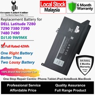 DELL Laptop Battery DJ1J0 9W9MX 42Wh for DELL Latitude 7280 7290 7380 7390 7480 7490
