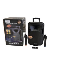 Speaker Portable Aiwa 12 inch isi 2 mic wirelles pegang2