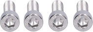Hex Bolt, 1.25mm Fine Pitch M10 4Pcs Socket Cap Screw Bright Finish A2-70 Stainless Steel for Constr