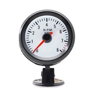 Automotive 2-Inch 52mm Blue Light Black Circle Tachometer Component 0-8000RPM for 1-8 Cylinders LED