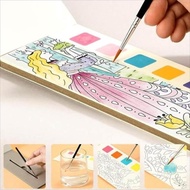 Children's Watercolor painting Book Coloring Watercolor painting 12 Sheets