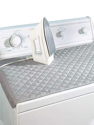 1個桌面燙衣墊,磁性燙衣墊,羊毛燙衣墊,便攜式燙衣板套,耐熱可折疊燙衣墊套,適用於洗衣機和烘乾機